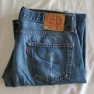 Levi's 505 Men's 34x34 Regular Fit Straight Leg Jeans Actual 17.5x33.5